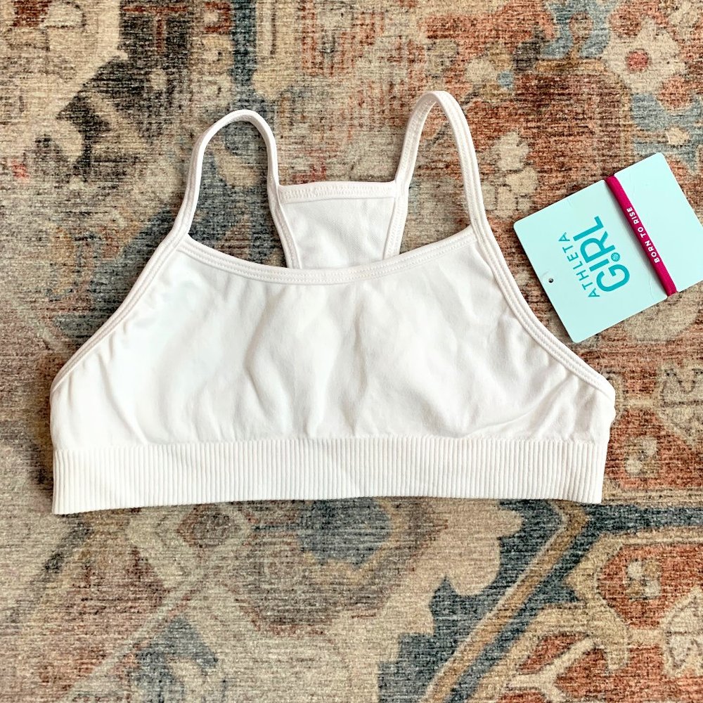 Athleta Girl White Bralette NWT Size M (8/10)